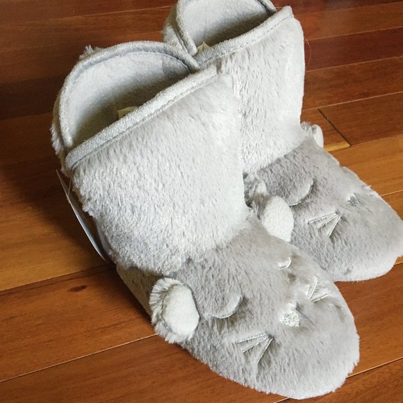 Kitten Slippers size 5 grey house slippers - Picture 2 of 8